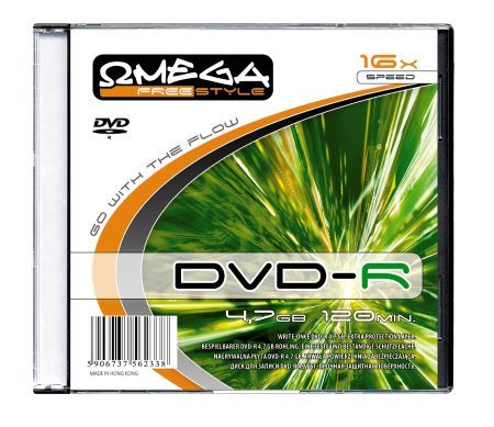 PT DVD-R 4.7GB 16x slim case 10/1, Omega Freestyle